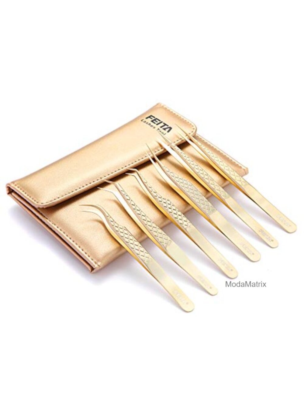 Eyelash Extension Tweezer Set Stainless Steel Precision Lash Applicator 6pc